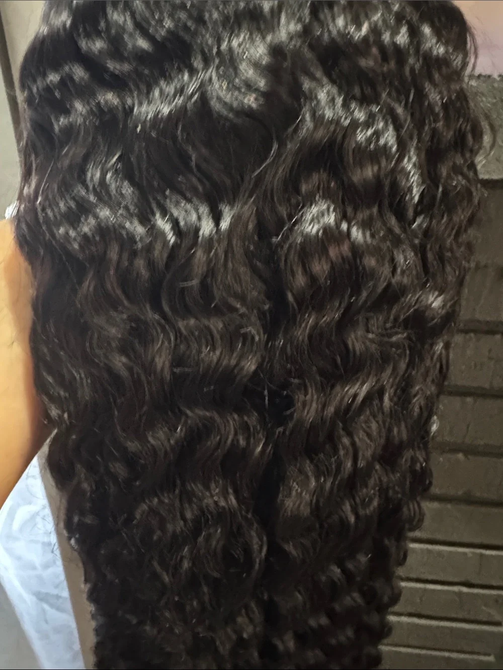 26” Deep Wave Human Hair Headband Wig